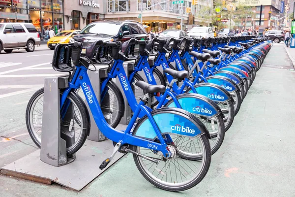 New York Abd Ekim 2016 Şehir Bisiklet Kiralamak Için Hazırlanan — Stok fotoğraf