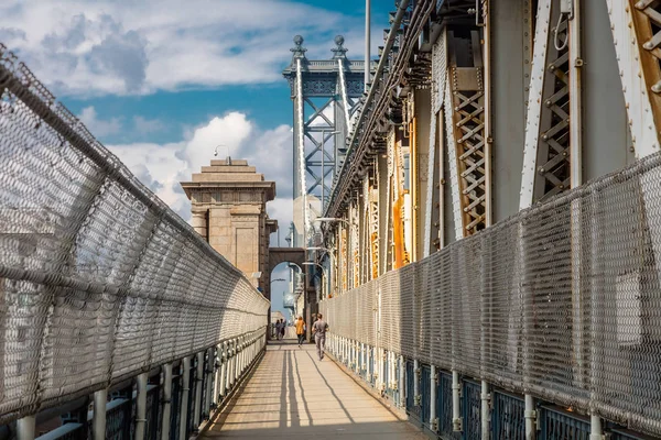 Manhattan Bridge Ścieżka Nowym Jorku — Zdjęcie stockowe