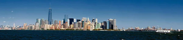 New York City Skyline Eftermiddagen Frihetstornet — Stockfoto