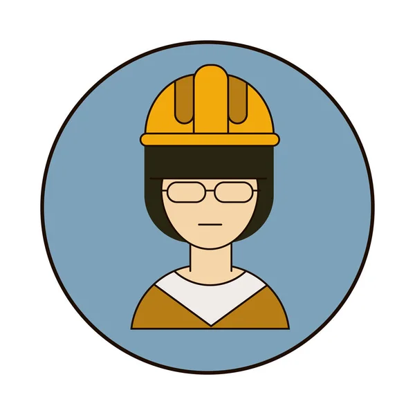 Kobieta budowa pracownik wektor wektor wektor ilustracja — Wektor stockowy