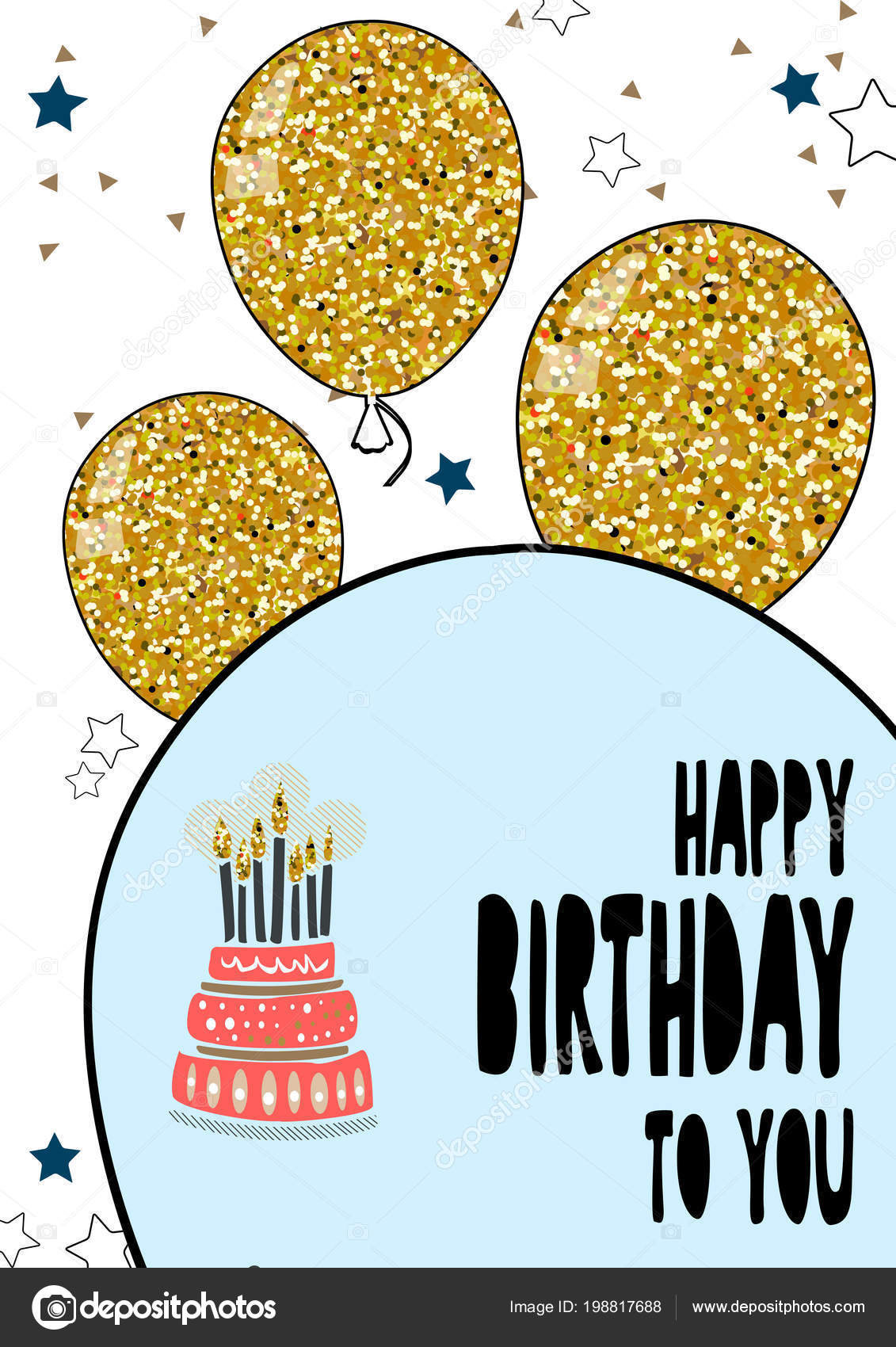 Happy Birthday greeting hand drawn modern card background. 8 Happy Birthday greeting hand drawn modern card background. 8