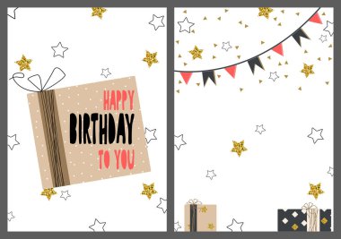 Mutlu yıllar el tebrik dizi modern kartı arka plan çizilmiş.