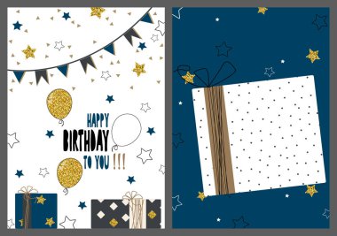 Mutlu yıllar el tebrik dizi modern kartı arka plan çizilmiş.