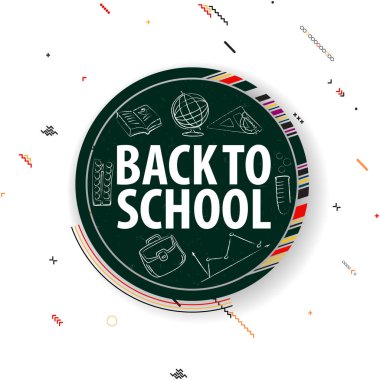 Okul için bir poster. Modern vektör grafikleri