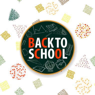 Okul için bir poster. Modern vektör grafikleri