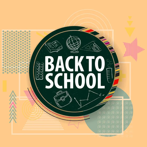 Okul için bir poster. Modern vektör grafikleri