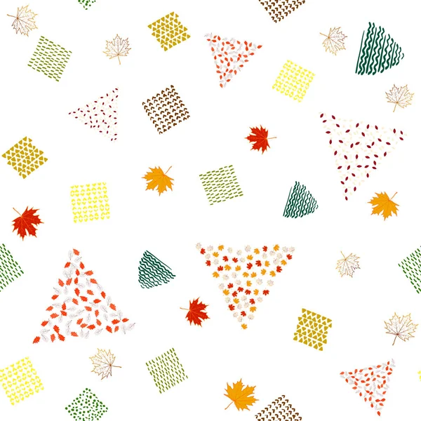 Helles nahtloses Muster mit farbigen Herbstblättern. — Stockvektor