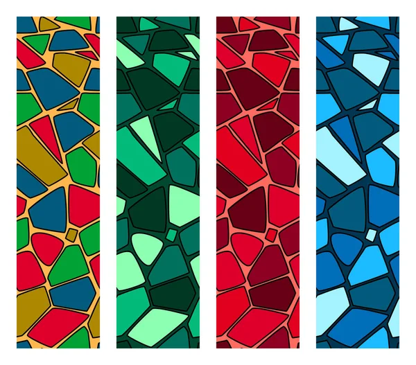 Modern mozaik Dikişsiz desen çok renkli şekiller kümesi