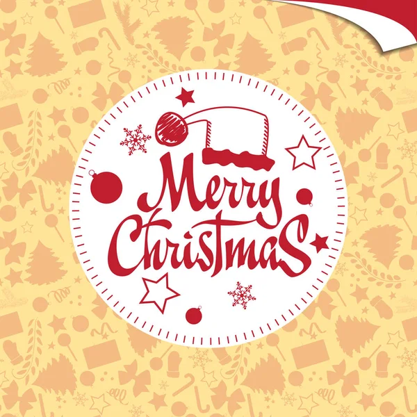 Merry Christmas card with Christmas elements for your design. — Stock Vector