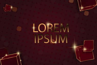 Geometrik arka plan Altın çizgili ve gölgeler