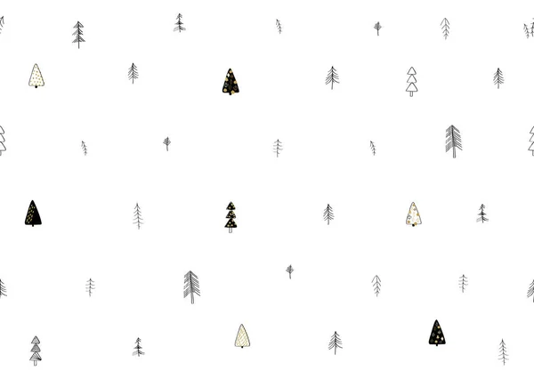 Зимний лес бесшовный узор. Элемент печати ткани . — стоковый вектор