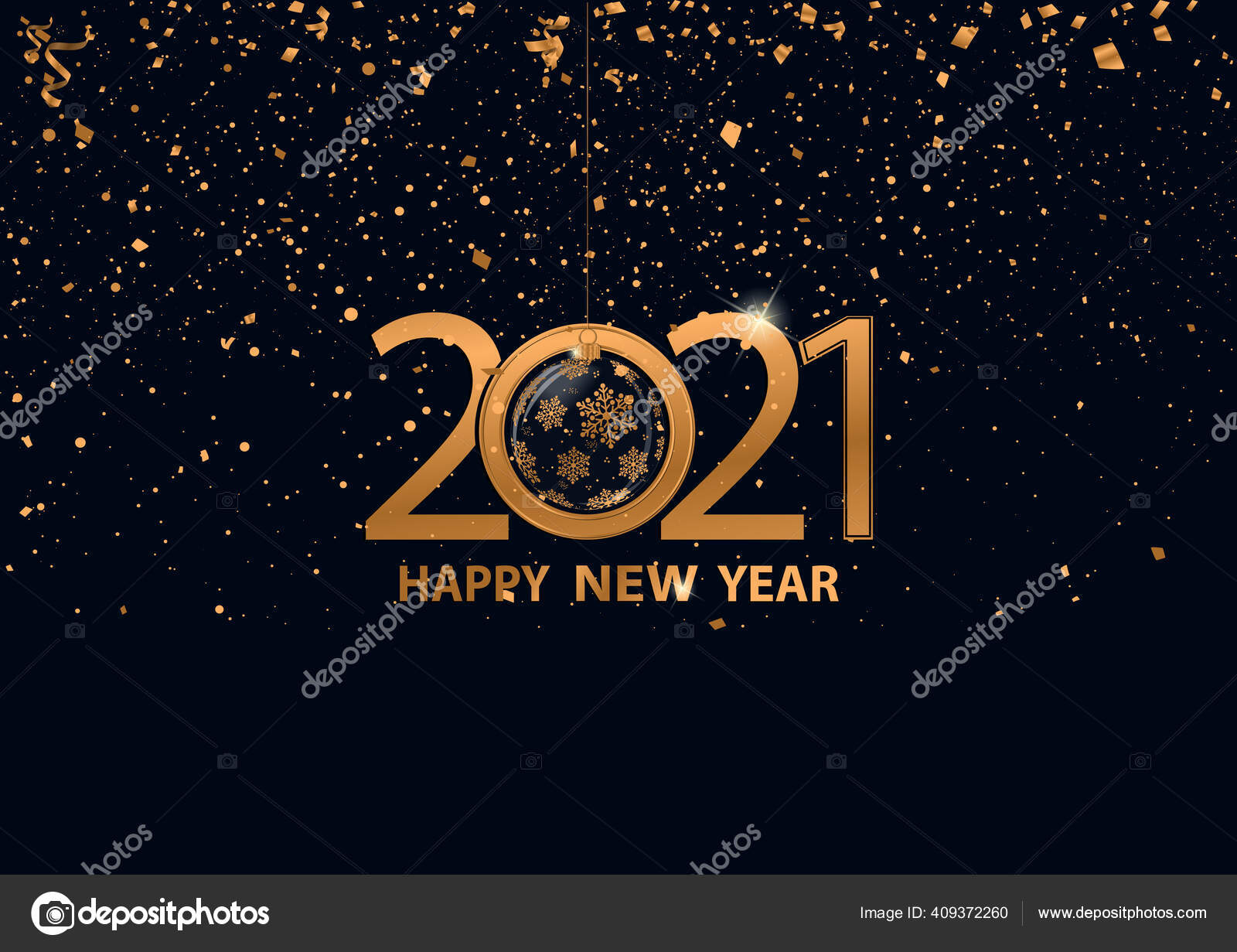 Feliz Año Nuevo diseño de tarjetas con confeti de oro y el logotipo de 2021 vector, gráfico vectorial © bezvetrenniy imagen #409372260 Feliz Año Nuevo Diseño De Tarjetas Con Confeti De Oro Y El Logotipo De 2021 Vector, Gráfico Vectorial © Bezvetrenniy Imagen #409372260