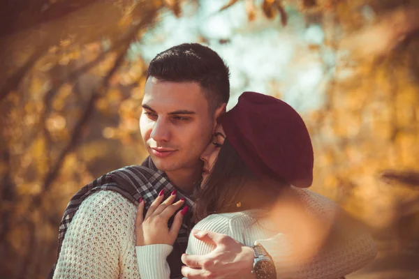 Classy Couple Spending Day Outdoors Park Enjoying Day Together — Stock Photo, Image