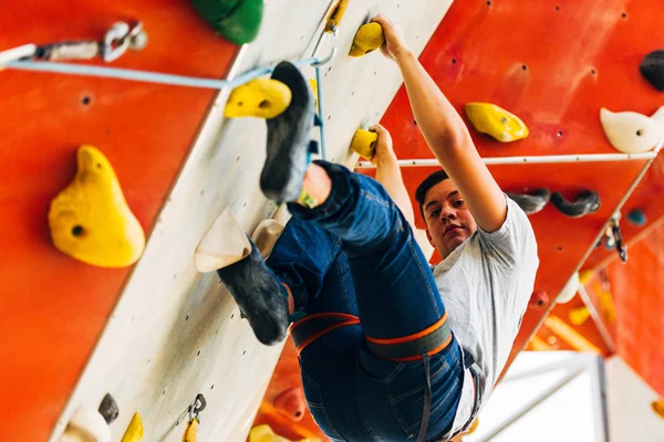 Free Climber Man Climbing Bouldering — Stock Photo, Image