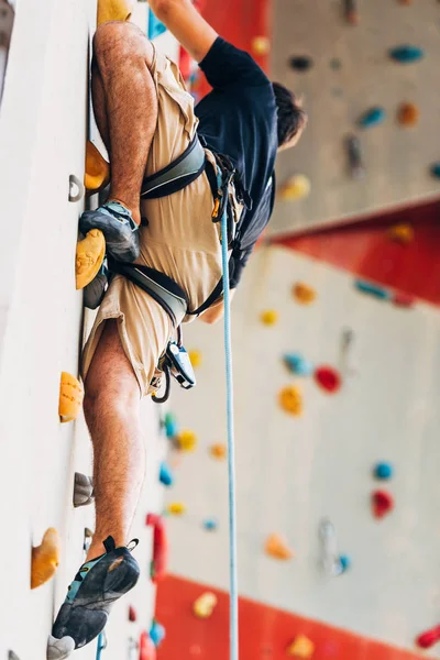 Aktiv Livsstil Och Bouldering Klättring Toppen Konceptet — Stockfoto