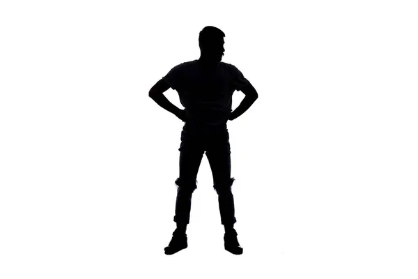 Silhouette of a boy — Stock Photo, Image