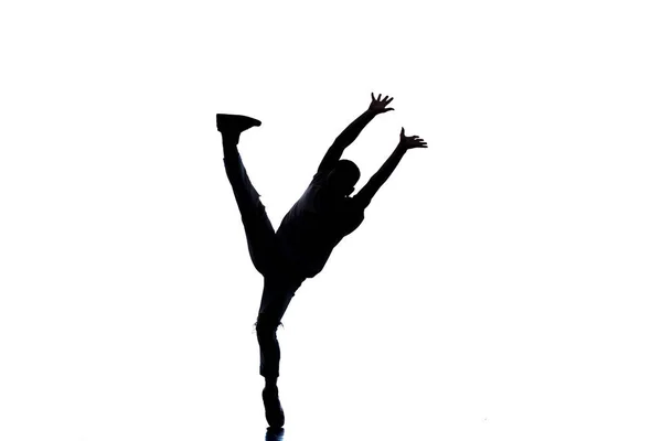 Silueta de un bailarín — Foto de Stock
