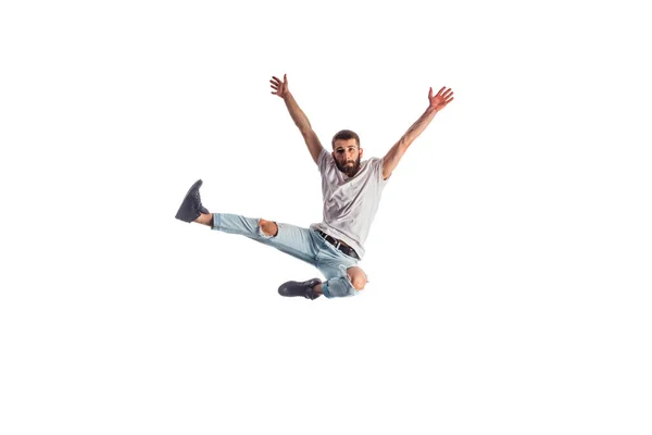 Schattige jongen doen breakdance — Stockfoto