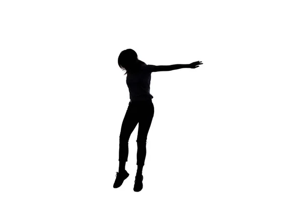 Silhouette d'une fille — Photo