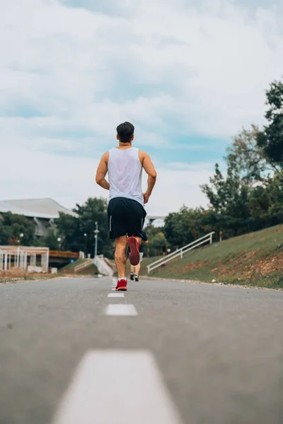 Runner uitgevoerd voor marathon — Stockfoto