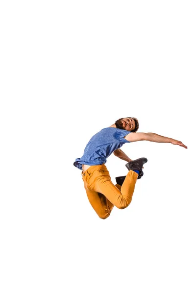 Hip hop táncos mutat néhány mozgást — Stock Fotó