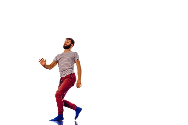 Dancer practicing in studio — Stock Photo, Image