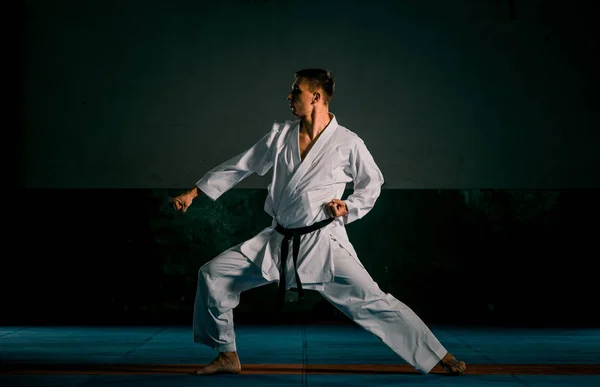 Martial arts meester strijd training in de sportschool — Stockfoto