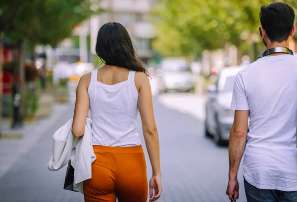 Gelukkig Aantrekkelijk Liefdevol Paar Genieten Samen Winkelen — Stockfoto