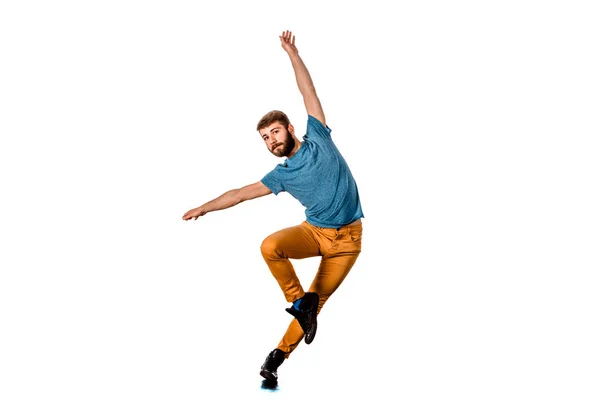 Excited man dancing — Stock Photo, Image