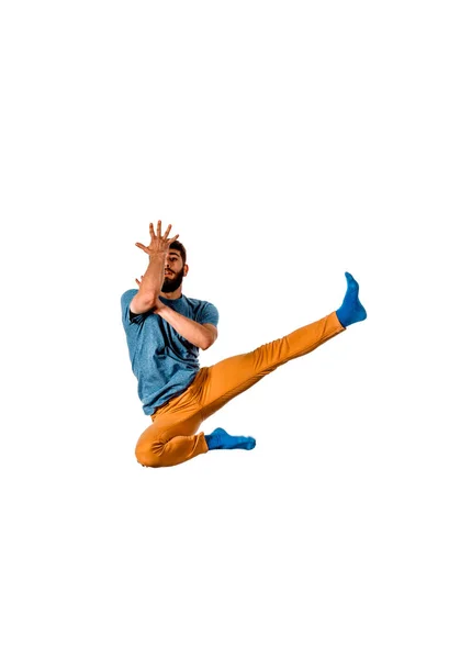 Performer is doing breakdance — Stock Photo, Image