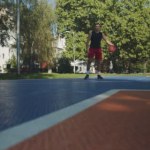 Veteran basketball player handling the ball