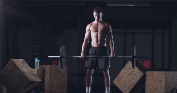 Entrenamiento Fitness Crossfit Gimnasio — Vídeo de stock