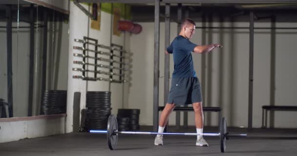 사람이 피트를 체육관에서 훈련시키다 — 비디오
