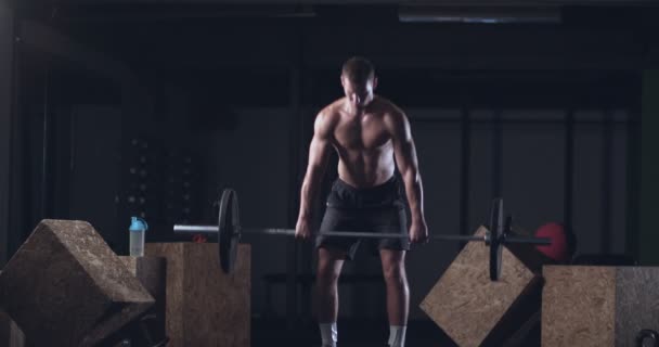 Entrenamiento Fitness Crossfit Gimnasio — Vídeo de stock