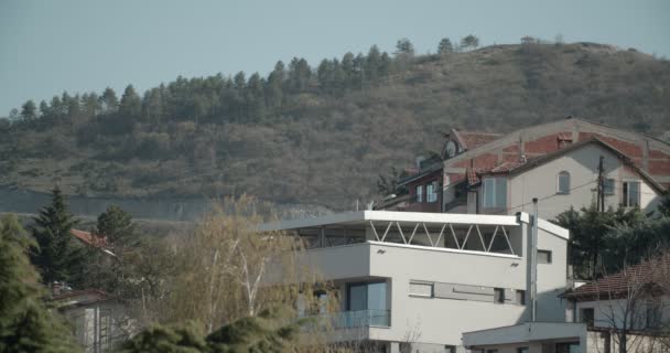 Stilstaande Beelden Van Skopje Macedonië Centrum Hete Zomerdag — Stockvideo