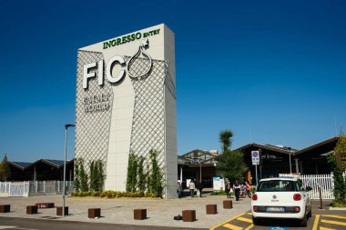 Bologna İtalya 'da Fico Eataly World italyan gıda mağazası.