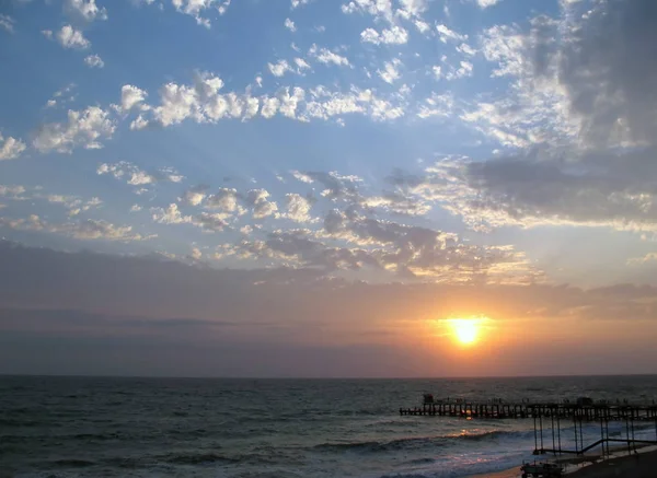 Beautiful Sunset Black Sea Sochi — Stock Photo, Image