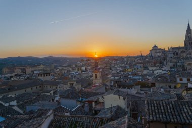 Toledo görünümünü gün batımında