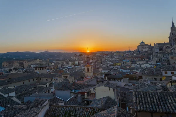 Toledo görünümünü gün batımında