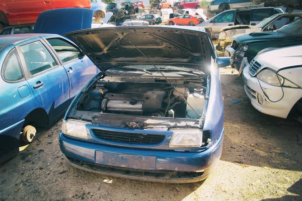 Graveyard Cars Broken Cars Sell Spare Parts — Stock Photo, Image