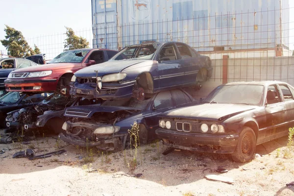 Graveyard Cars Broken Cars Sell Spare Parts — Stock Photo, Image