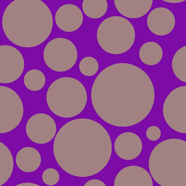 Pink circles on purple background, seamless pattern.