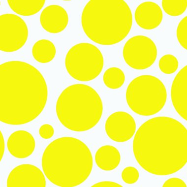 Beyaz arka plan, seamless modeli üzerinde sarı daire.