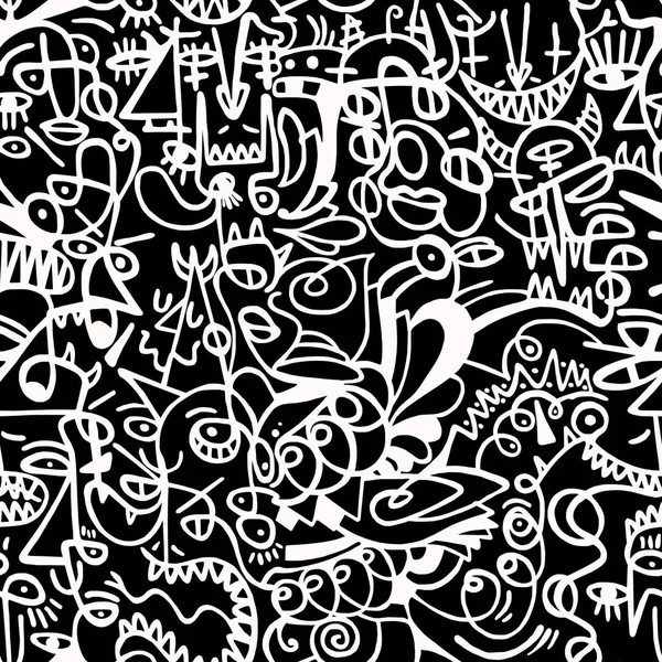 Siyah-beyaz desen. Sorunsuz arka plan, doku.