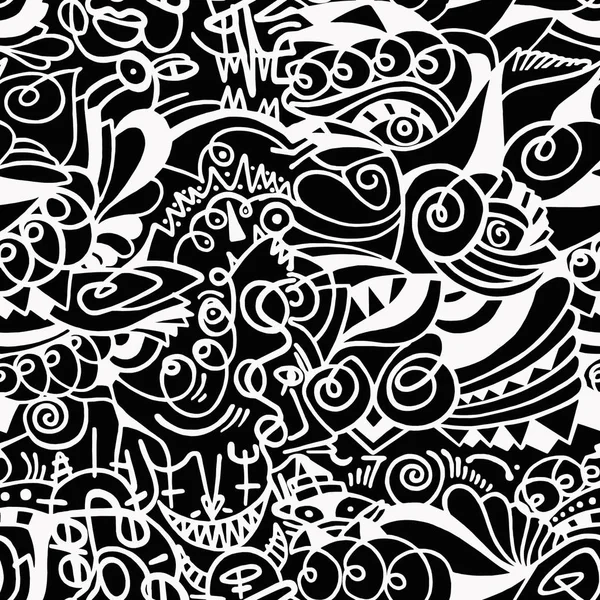 Black White Pattern Seamless Background Texture — Stock Photo, Image