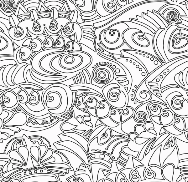 Black White Pattern Seamless Background Texture — Stock Photo, Image