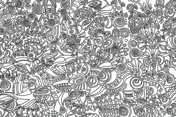 Zwart Wit Patroon Witte Achtergrond Abstract Design — Stockfoto