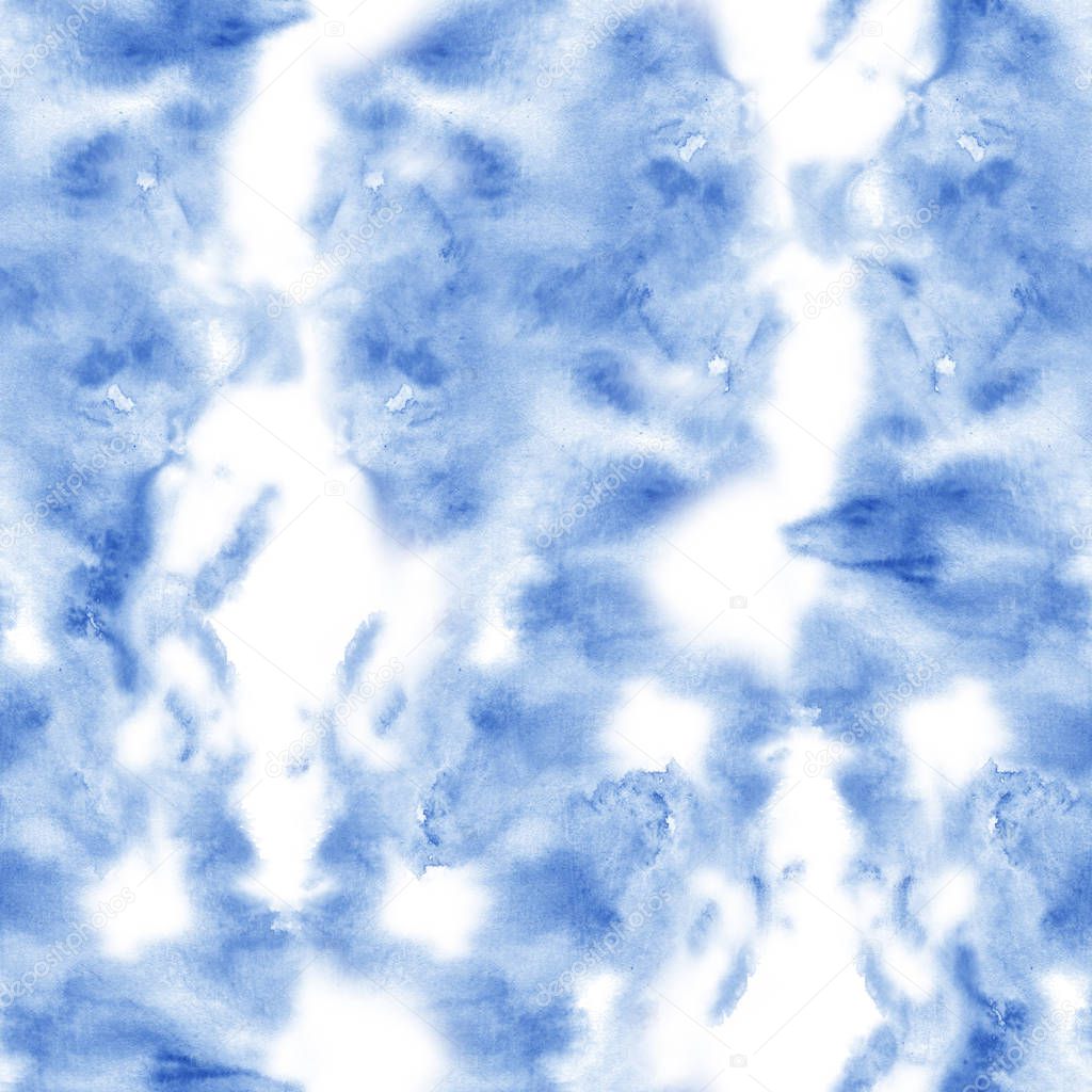 Blue paint watercolor seamless water color texture pattern
