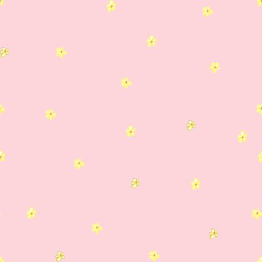 Şirin desende küçük çiçek. Küçük sarı çiçekler. Kafe çiçek arka plan. Şık moda için şablon yazdırır.