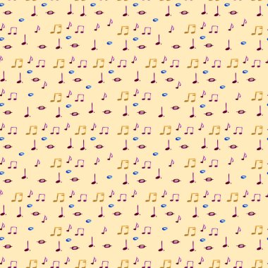 Suluboya sıçrama müzik notlar desen beyaz arka plan üzerinde